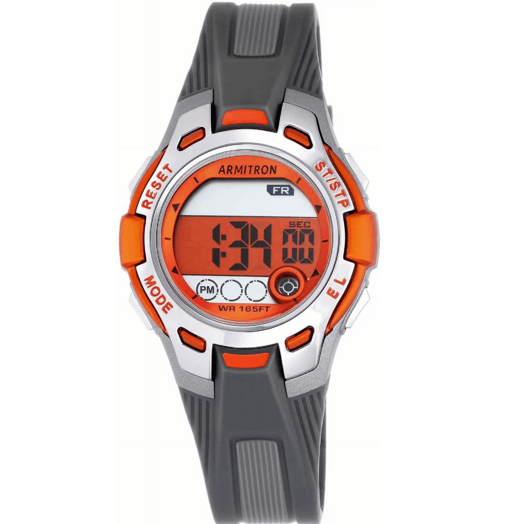 Armitron Pro Sport 45 7054 Orange Digital Chronograph Watch WR 165 FT Walmart