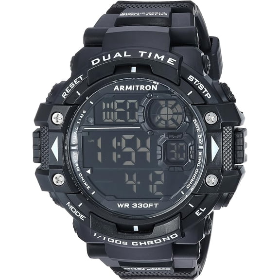 Armitron Sport Men's Digital Chronograph 40/8309 Quartz Resin Watch, Black
