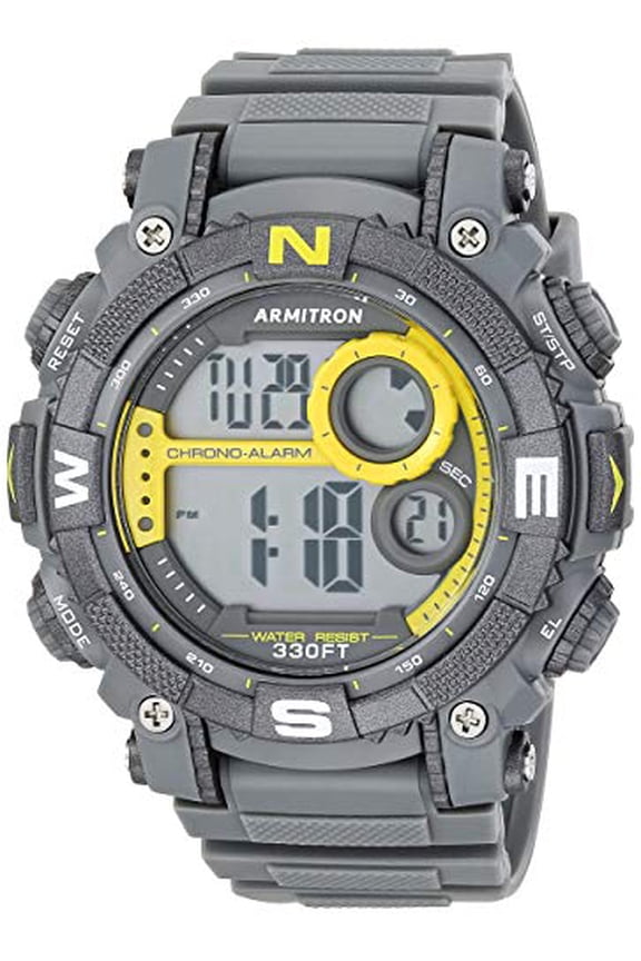 Sport Men's Quartz Sport Watch with Resin Strap, Gray, 22 (Model: 40/8284YGY)