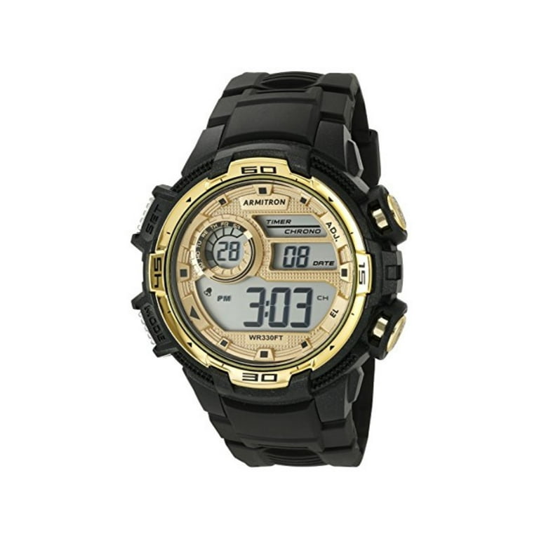 Armitron デジタル腕時計 ゴールド Amazon.com: Armitron Sport Men Quartz Sport Watch with