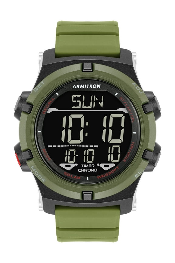 Unisex Adult Sport Green Digital Wristwatch