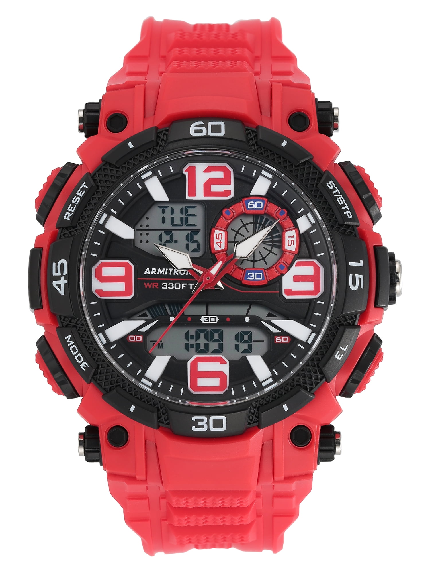 Orologio Sportivo Armitron Unisex - Cassa Blu Quadrata, Silicione, Resistente All'Acqua 50m - Foto 1