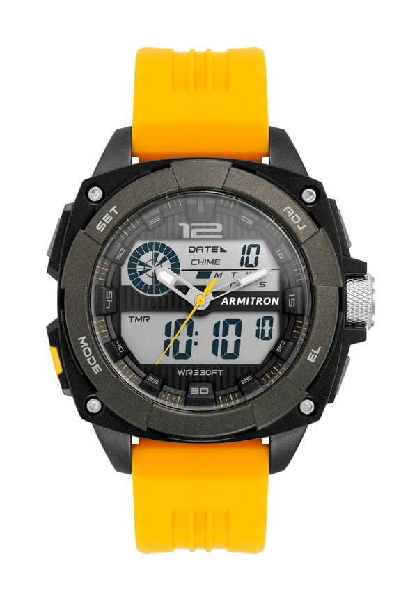 Unisex Adult Sport Yellow Black Digital Wristwatch