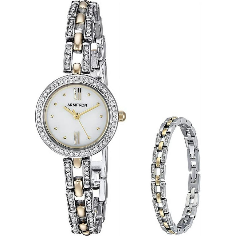 Armitron women's swarovski crystal watch best sale