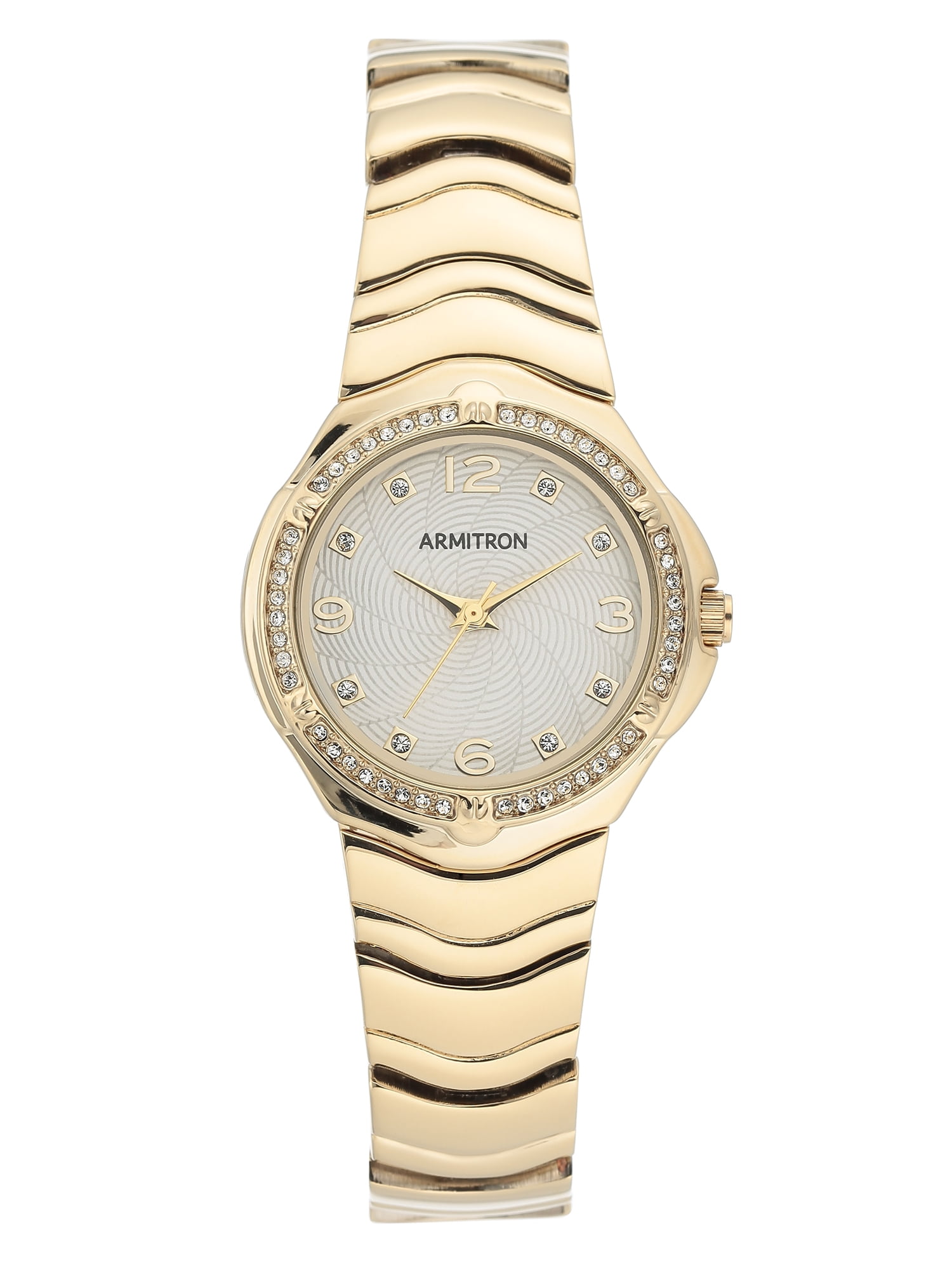 Armitron Women's Rose Gold Tone Analog Watch with Genuine Crystal Accents, 75/5731MPRGWM