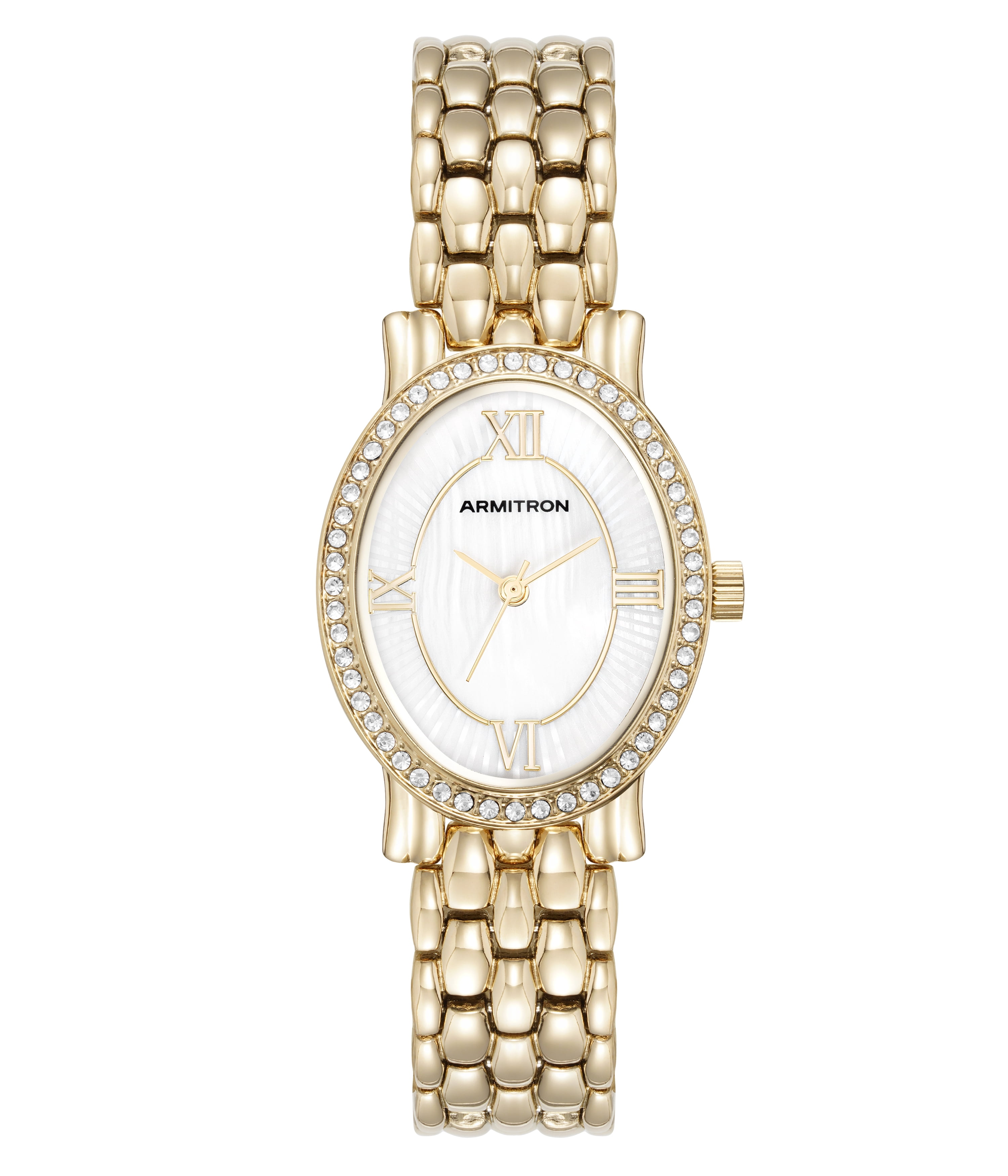 Armitron Adult Womens Analog Metal Gold-Tone 38mm Wristwatch