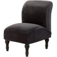 thumbnail image 1 of Armless Accent Chair Cover, Stretch Armless Slipper Chair Slipcover Soft Velvet Fabric Armless Chair Cover Slipcover Furniture Protector for Living Room Hotel (Dark Grey 1Pcs), 1 of 7