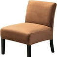 thumbnail image 1 of Armless Accent Chair Covers, Stretch Armless Chair Slipcover Velvet Removable Covers Furniture Protector for Living Room Bedroom, 1 of 7