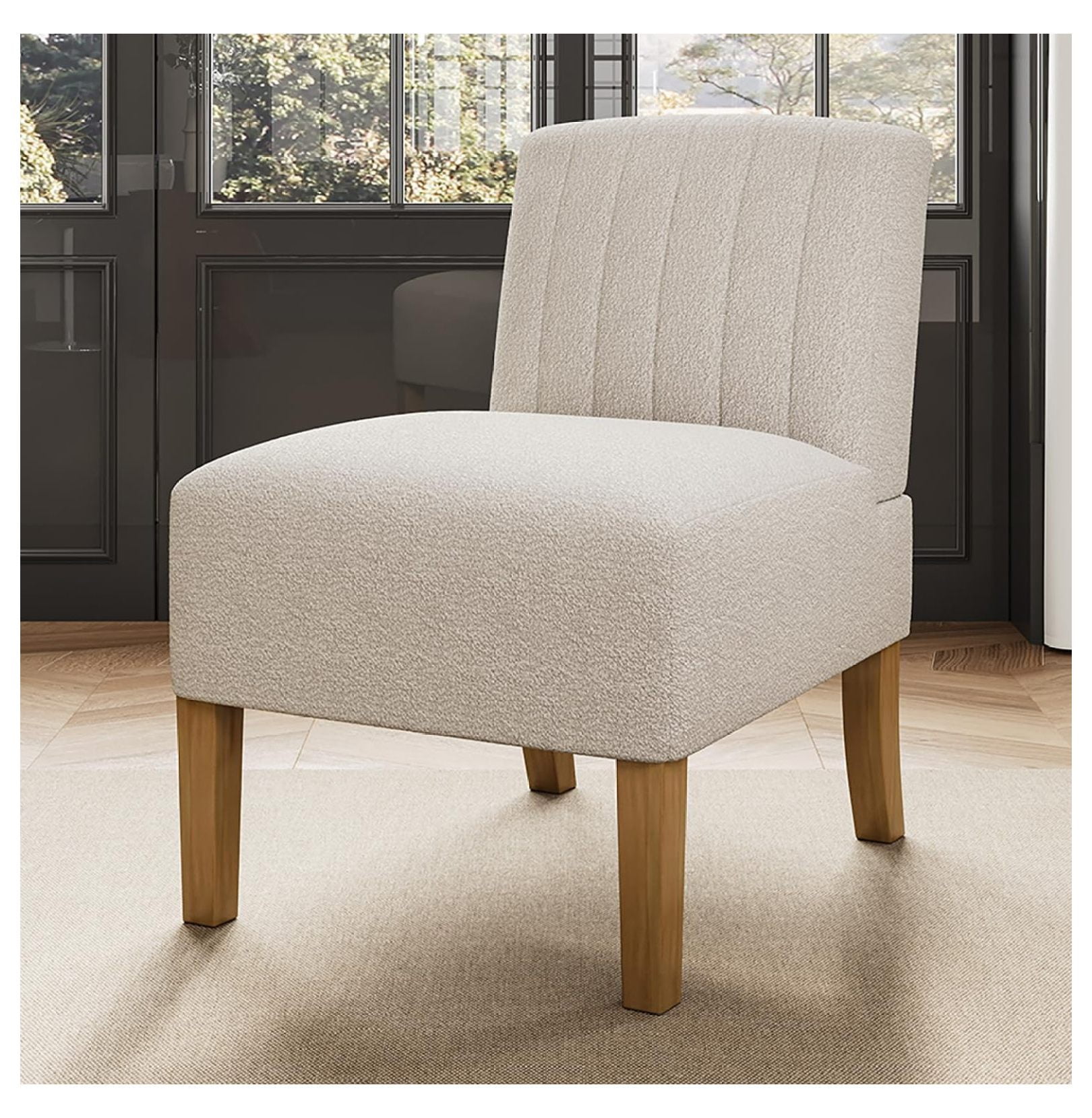 Armless Accent Chairs for Living Room, Modern Slipper Chair Living Room