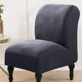 thumbnail image 1 of Armless Accent Slipper Chair Covers, Stretch Living Room Slipper Chair Slipcover Spandex Jacquard Fabric Removable Washable Non-Slip Chair Cover for Home Hotel Bedroom, 1 of 8