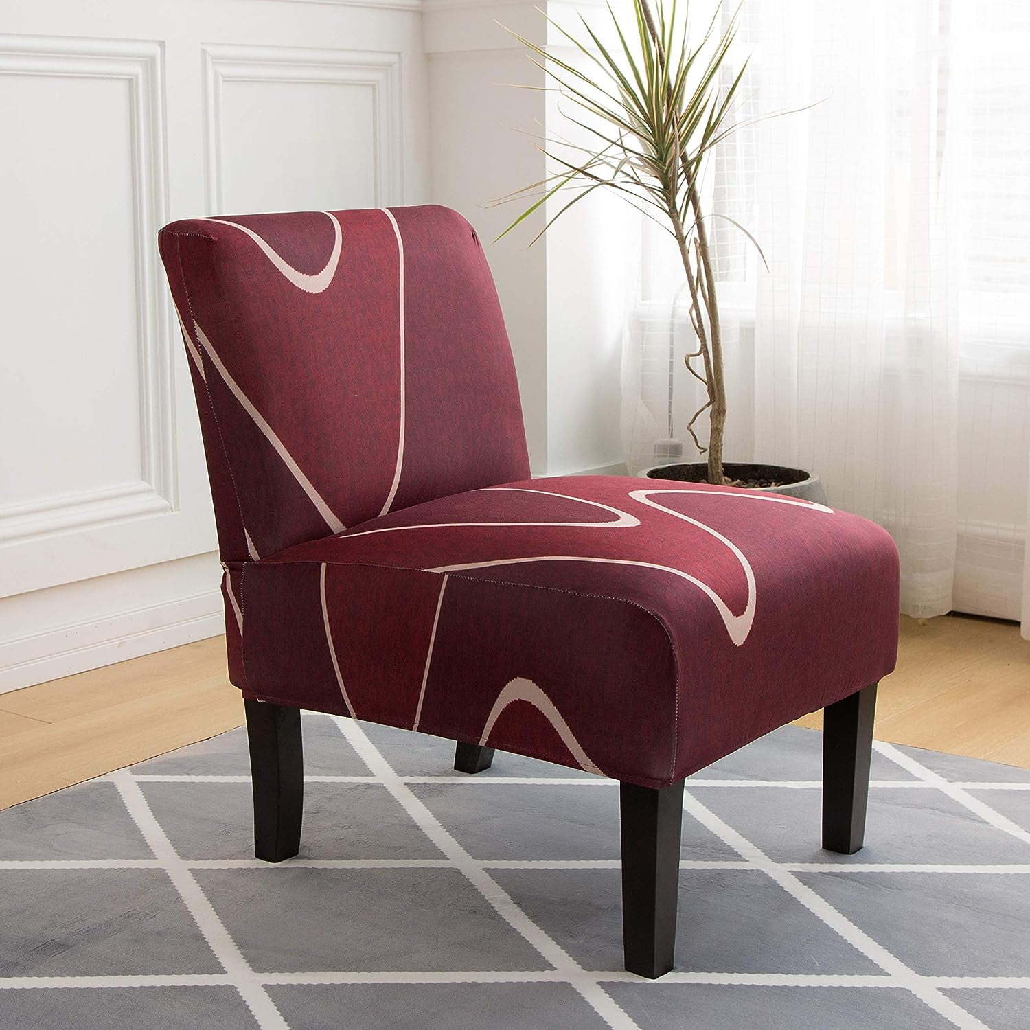 Armless Chair Covers For Accent Chairs , Stretch Armless Accent Chair