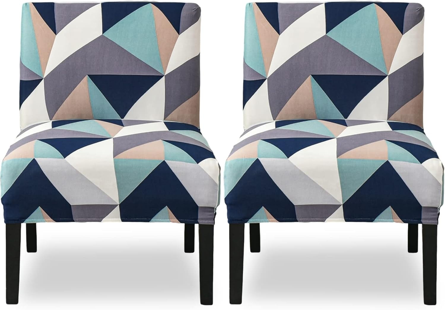 Armless Chair Slipcover 2PCS - High Stretch, Soft & Wrinkle Resistant ...