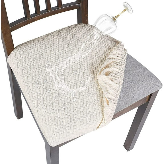 Armless Chair Slipcover, Stretch Jacquard Cross Legged Office Desk Chair Cover, Mid Back Wide Seat Accent Chair Protector Covers for Computer Task Vanity Chairs