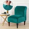 thumbnail image 1 of Armless Chair Slipcover Stretch, Velvet Spandex Slipper Chair Covers Accent Chair Cover Armchair Covers Furniture Protector Covers Removable Washable for Home Hotel Living Room, 1 of 9