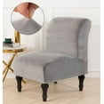 thumbnail image 1 of Armless Chair Slipcover Stretch, Velvet Spandex Slipper Chair Covers Accent Chair Cover Armchair Covers Furniture Protector Covers Removable Washable for Home Hotel Living Room, 1 of 9
