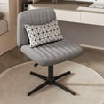 VIRRMo Armless Criss Cross Office Chair, Desk Chair with Lumbar Support