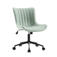 thumbnail image 1 of Kidol & Shellder Armless Desk Chair, Soft Faux Leather Swivel Office Task Chair, Mint Green, 1 of 6