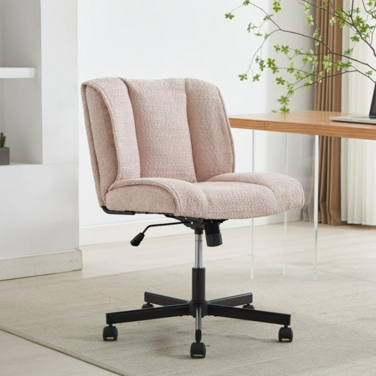 Armless Desk Chairs with Wheels 360° Swivel Base, Office Chair