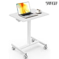 thumbnail image 1 of Smiaoer Overbed Bedside Table, Mobile Standing Desk Adjustable Height, Small Rolling Laptop Computer with Wheels for Hospital Office Bedroom, 1 of 7