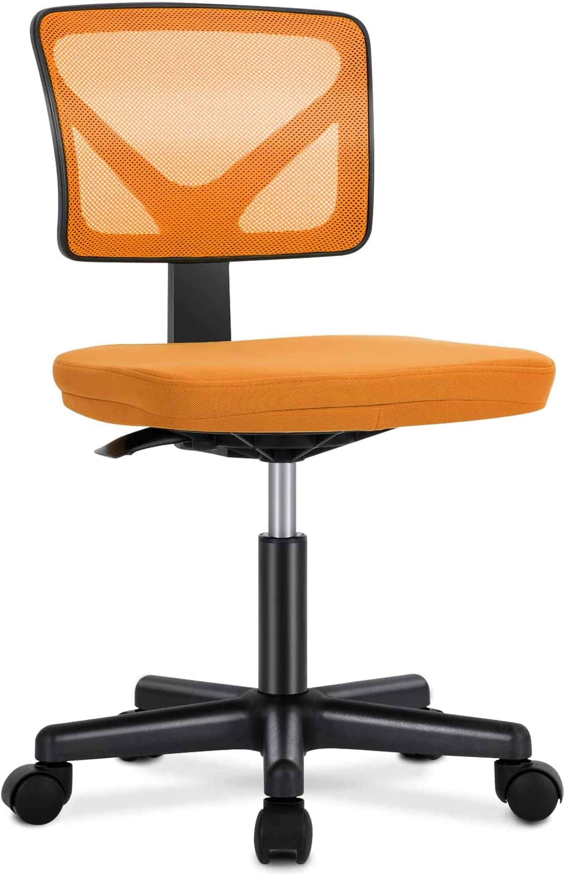 Armless Desk Wheels Cute Home Office Arms, Ergonomic Adjustable Swivel ...