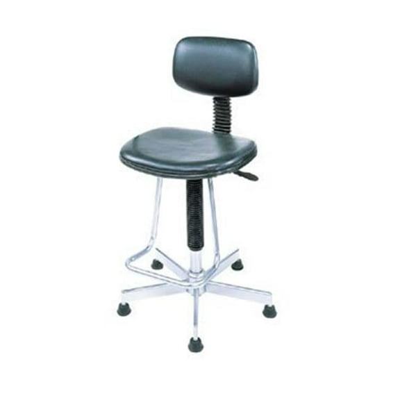 Armless Dynamic Design Pneumatic Production Stool without Arms, Black