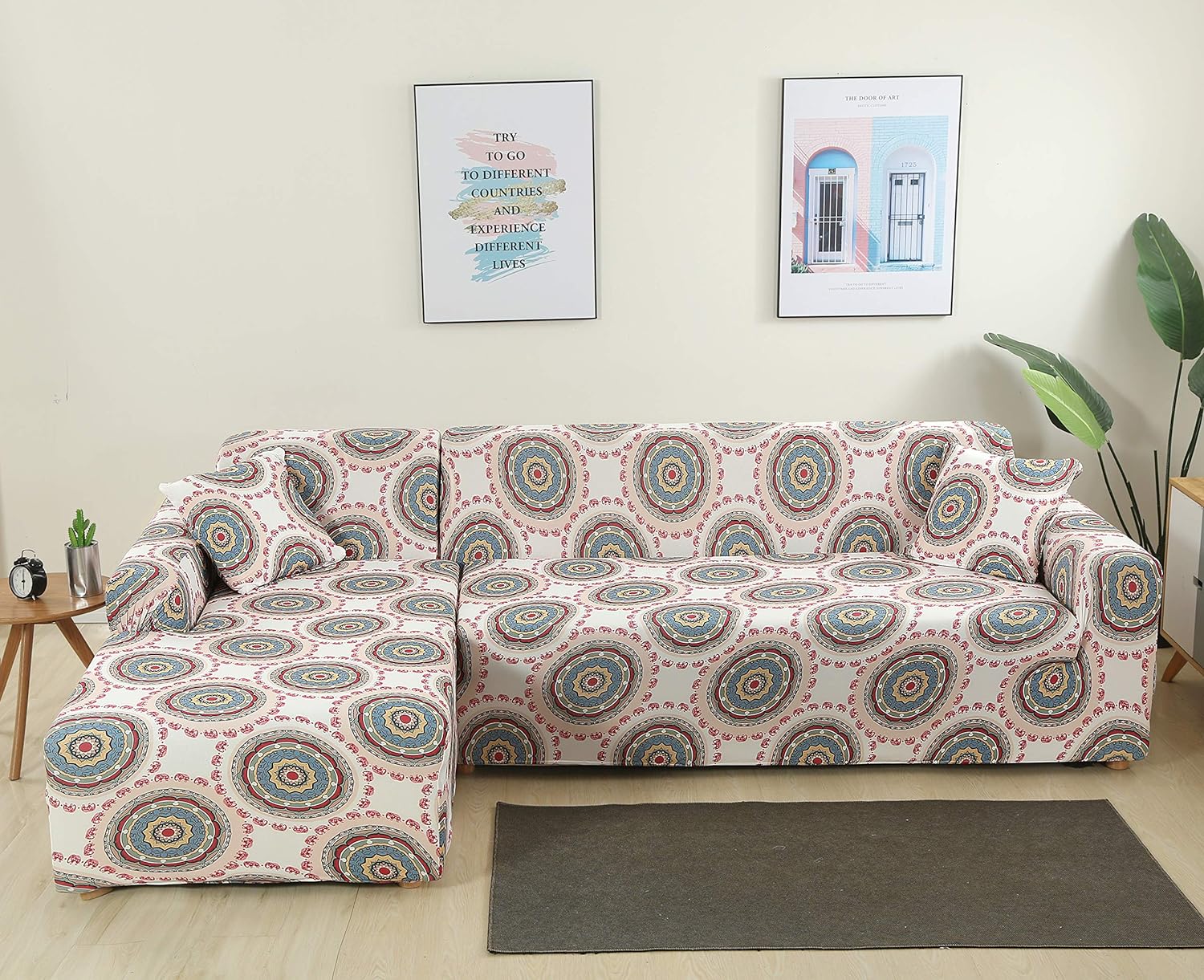 Armless Futon Sofa Cover,Stretch Folding Sofa Bed Cover Without