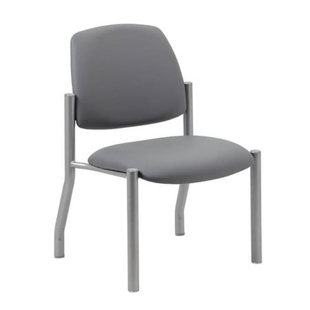 Armless Guest Chair, Grey - 300 lbs