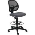 thumbnail image 1 of Armless Mesh Drafting Stool, Fabric, Gray, Mid Back, 1 of 6