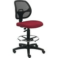 thumbnail image 1 of Armless Mesh Drafting Stool, Fabric, Red, Mid Back, 1 of 6