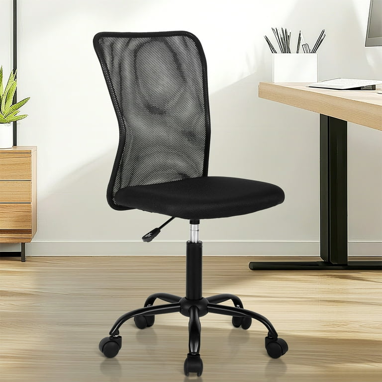 Ergonomic Armless Office Chair, Adjustable Mesh Mid-Back Desk