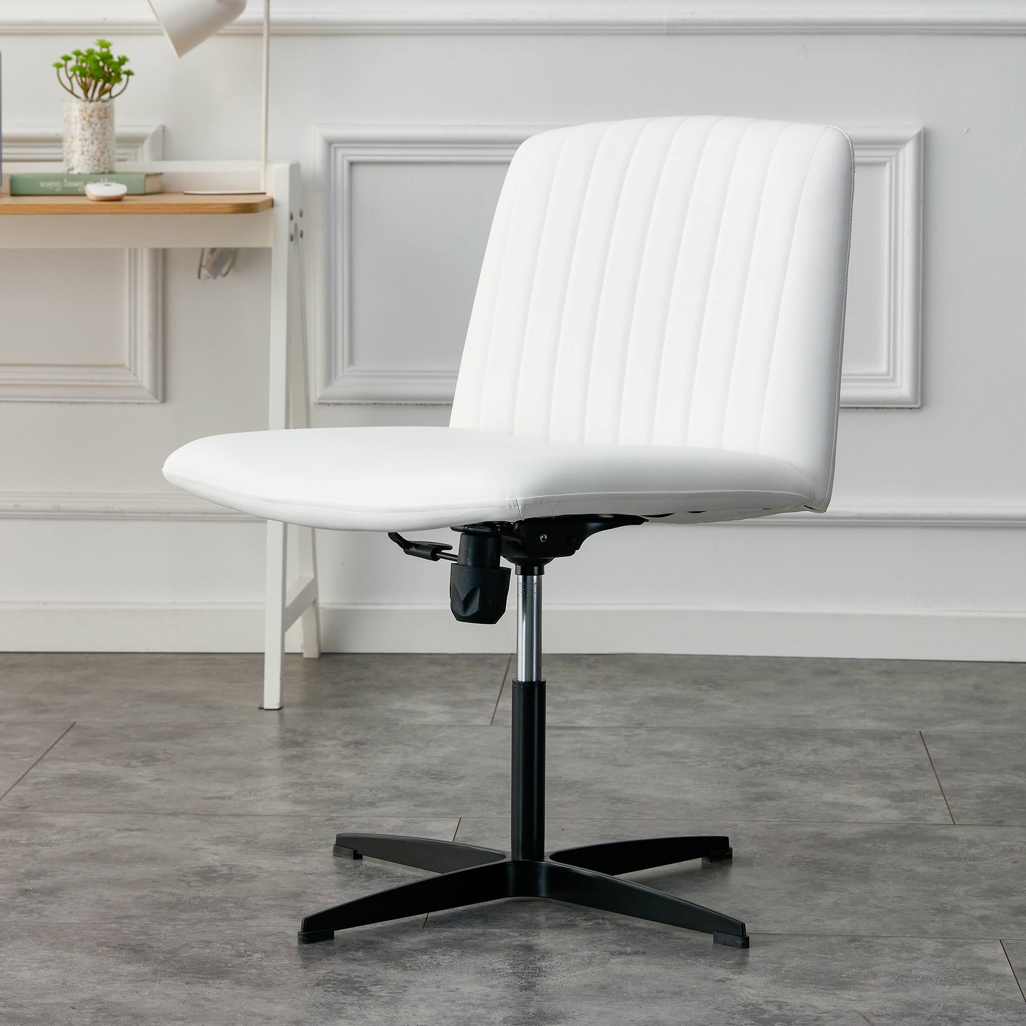 https://i5.walmartimages.com/seo/Armless-Office-Chair-without-Wheels-Modern-Swivel-Vanity-Height-Adjustable-Wide-Seat-PU-Material-Computer-Task-Home-Office-White_2c5e73e2-9b32-46b6-9d23-f5d0561344e1.128be58aabb416360ee56ca010bafaeb.jpeg