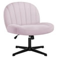 Armless Office Desk Chair No Wheels,Ergonomic Criss Cross Legged