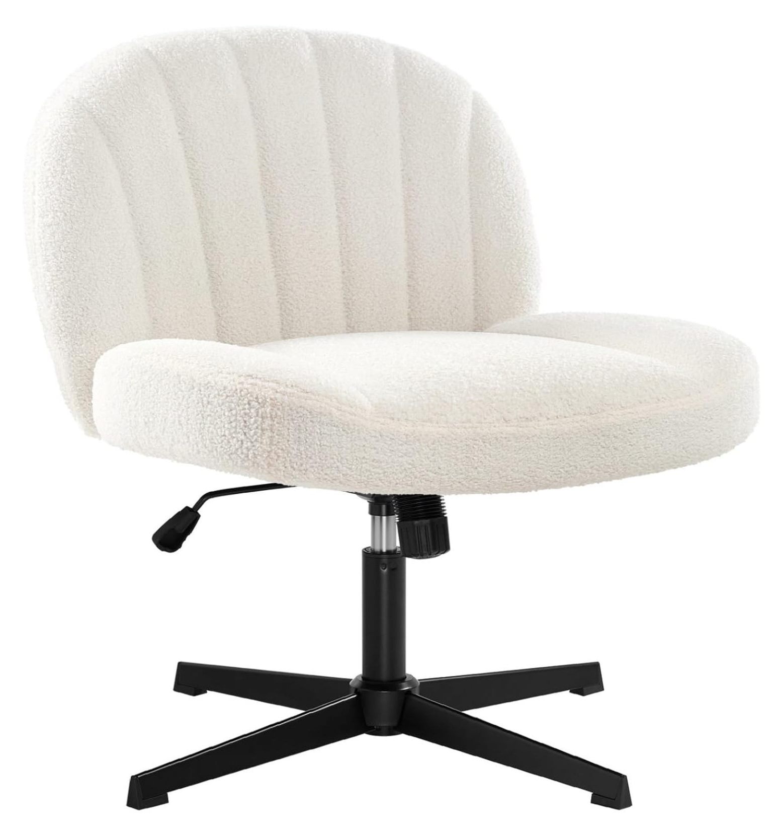 Armless Office Desk Chair No Wheels,Ergonomic Criss Cross Legged