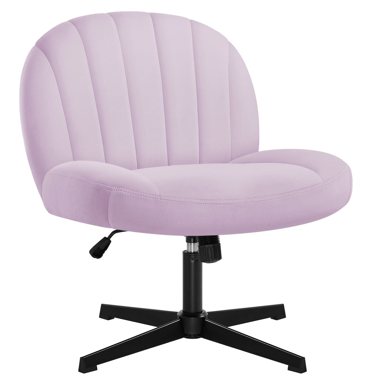 Armless Office Desk Chair No Wheels,Ergonomic Criss Cross