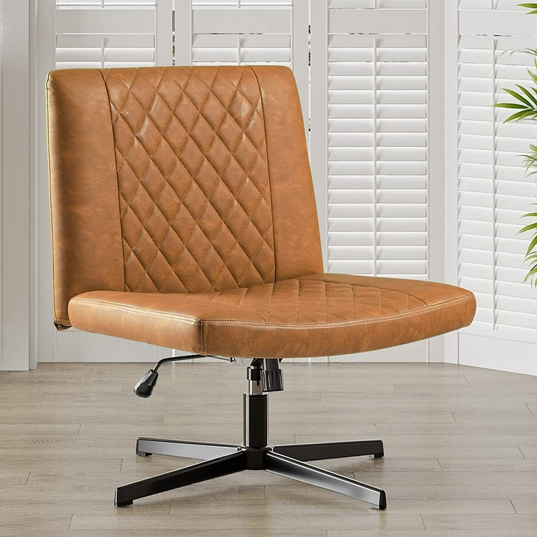 https://i5.walmartimages.com/seo/Armless-Office-Desk-Chair-No-Wheels-Leather-Modern-Swivel-Vanity-Chair-Wide-Seat-Computer-Task-Chair-for-Home-Office-Height-Adjustable-Brown_7d3d62c0-5b87-4b1f-944a-02a22a1c90b0.f09fb40b707dcfdb7a3188dd0c761c39.jpeg?odnHeight=768&odnWidth=768&odnBg=FFFFFF