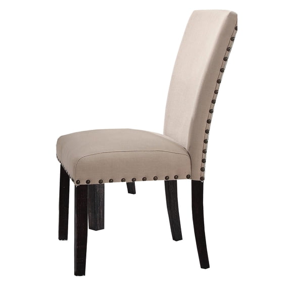 Armless Parson Chair Set in Dark Oak Finish / Attractive Seating for Your Place