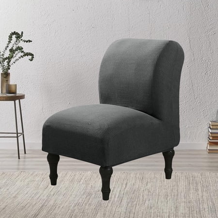Armless Slipcover Removable Armless Cover Sofa Cushion for Dining Room Hotel Decoration - Dark Gray