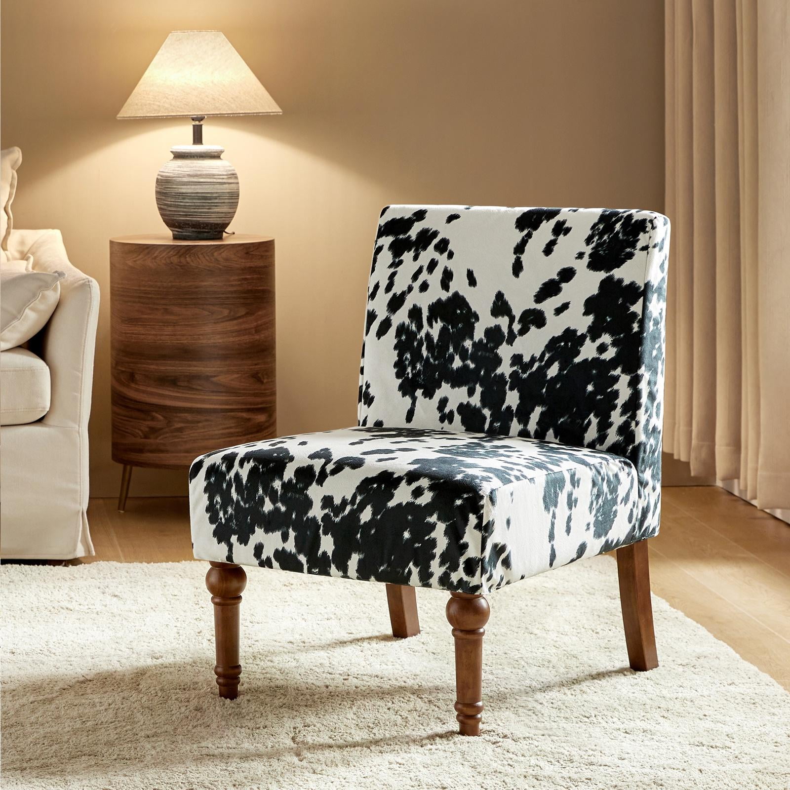 Armless Slipper Accent Chair Removable Washable Covers Vanity Side ...