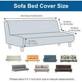 Armless Sofa Bed Cover Futon Stretch Slipcover Elastic Full Folding