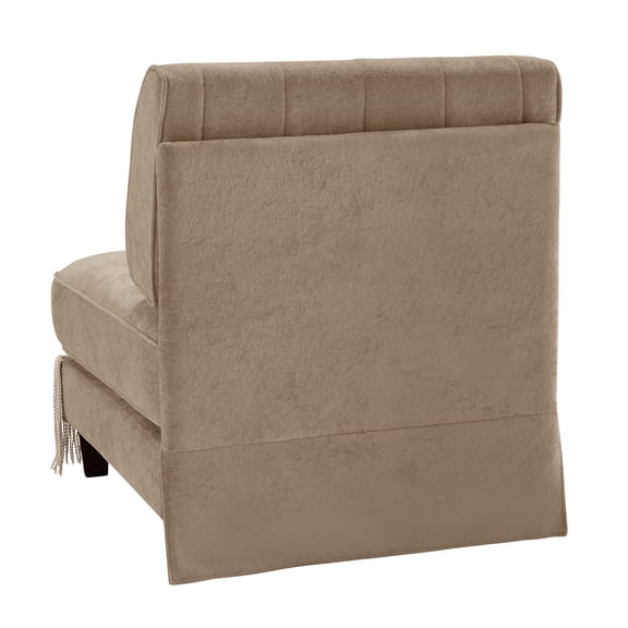 Armless Sofa Velvet-Camel