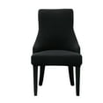 thumbnail image 1 of Armless Wingback Chair Covers,Stretch Sloping Armchair Slipcover Anti-Dust Removable Washable Soft Solid Color Side Chair Slipcover for Dining Living Room Hotel Ceremony-1 Pcs-black, 1 of 8