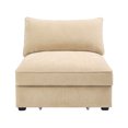 thumbnail image 1 of Armless sofa Velvet - Wheat, 1 of 6