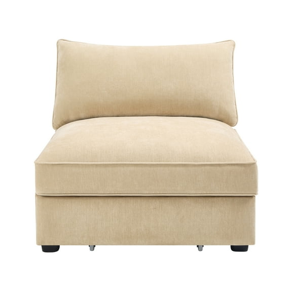 Armless sofa Velvet - Wheat
