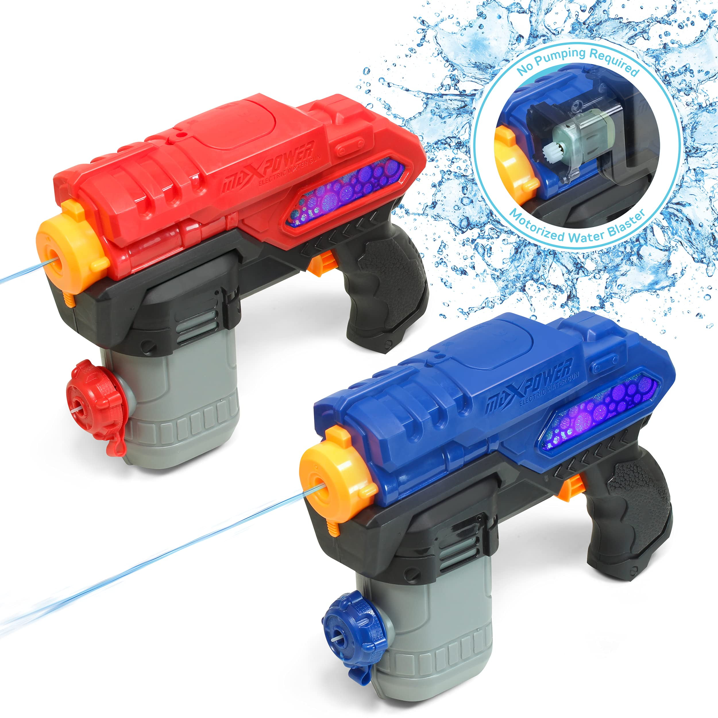 Electric Water Gun, Battery Operated Squirt Guns with Cool LED