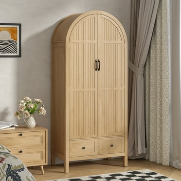 Armoire Wardrobe Closet, Bedroom Armoire with Drawers, Wood Wardrobe Storage Cabinets
