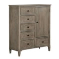 thumbnail image 1 of Armoire with 6 Storage Drawers and Turnip Feet, Natural Brown, 1 of 5