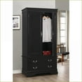 thumbnail image 1 of Armoires & Wardrobes | Traditional Black 78"H x 40"W x 24"D | No Assembly | Ample Storage | Black | Particle Board, 1 of 5