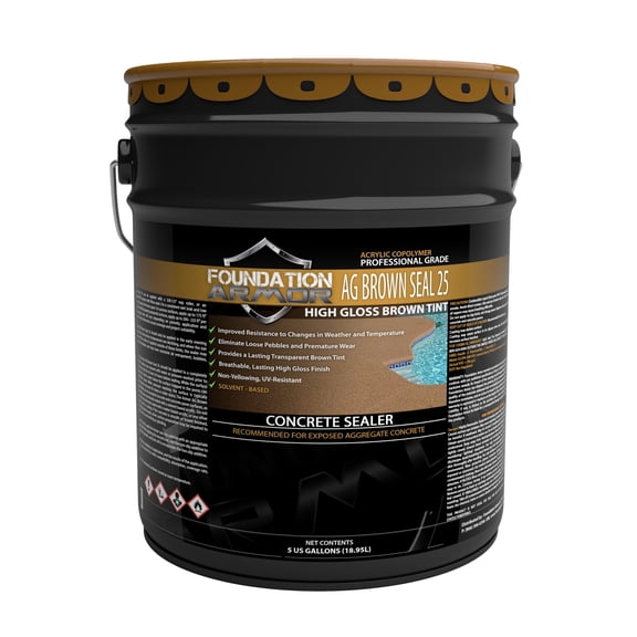 Armor AG Brown Seal Solvent Based Brown-Tinted Acrylic Concrete Sealer