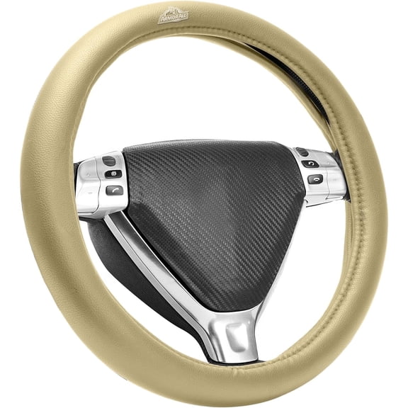 Armor All 15" Faux Leather Steering Wheel Cover, Anti-Slip, Foam Padded, Universal Fit