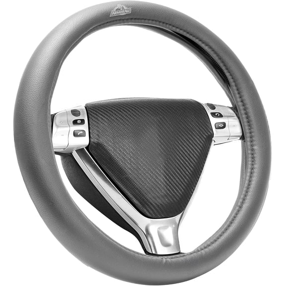Armor All 15" Faux Leather Steering Wheel Cover, Anti-Slip, Foam Padded, Universal Fit